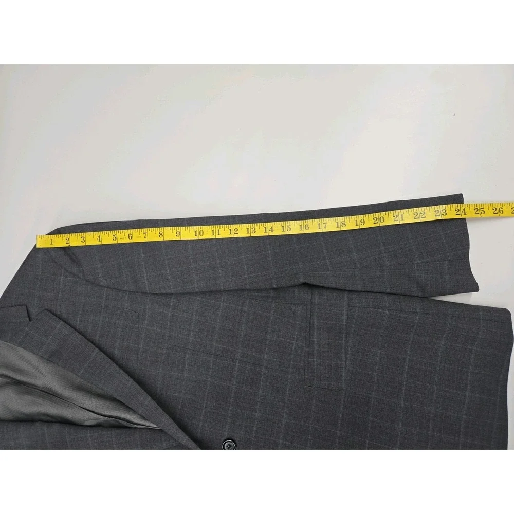 Mattarazi Uomo Men's Super 150's Australian Wool Window‎ Pane Blazer Size 52